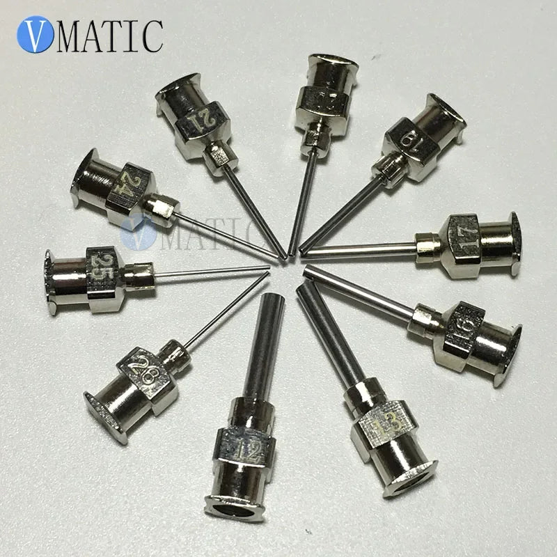Free Shipping All Metal Stainless Steel Dispensing Needle 1/2 Inch Tip Hysol Dymax Efd Fisnar 10Pcs