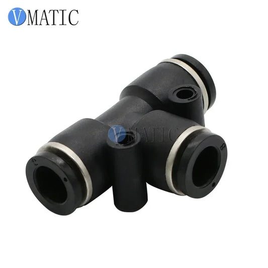 Industrial AB Dispensing 3-Way Valve | 5-Pcs POM Tee Connectors for Epoxy Mixing & Dual-Cartridge Systems