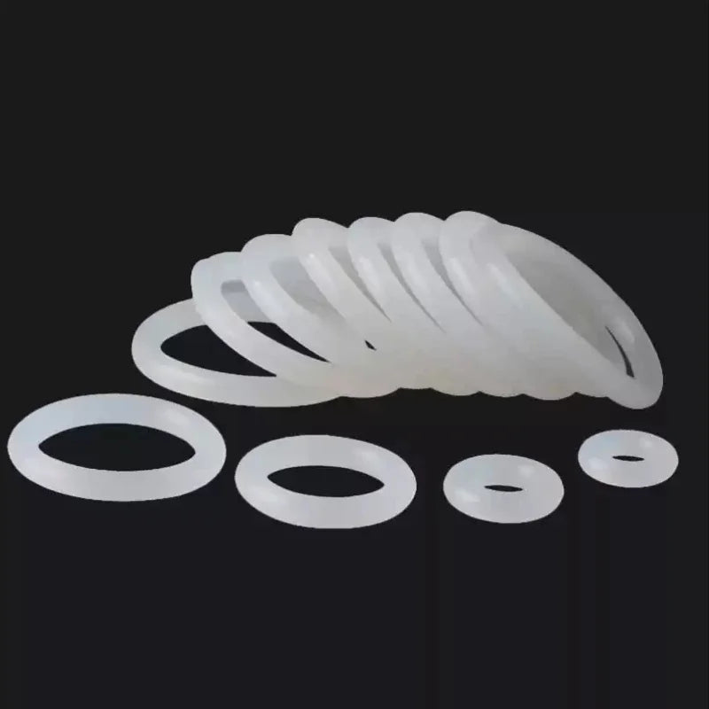 White Silicone Ring Gasket CS 1-2.4mm OD5 ~ 90mm Food Grade Waterproof Washer Rubber Insulate o-ring rubber ring