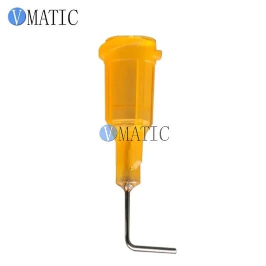 Free Shipping 100Pcs 23G Orange 0.5'' Tubing 90 Degree Bent China Supplier Dispensing Needle 1/2 Inch