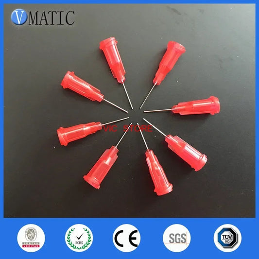 Free Shipping 100Pcs 25G Precision S.S. Dispensing Needle Tip 0.5" Glue Dispense Needle Tips 1/2 Inch