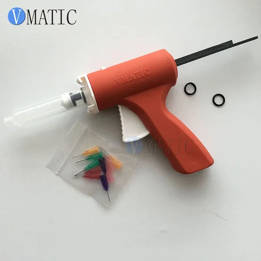 10ml Manual Dispensing Gun Kit for Soldering Flux & Solder With Syringe & Needle Tips Precision Control for PCB Repair