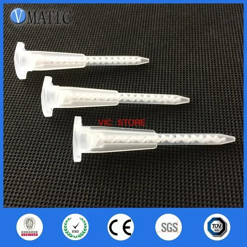 100pcs MA3.0-17S Static Mixer Nozzles 3mm | High-Viscosity Resin Mixing Tips for Two-Part Epoxy/Silicone/Adhesive (Bulk Industr