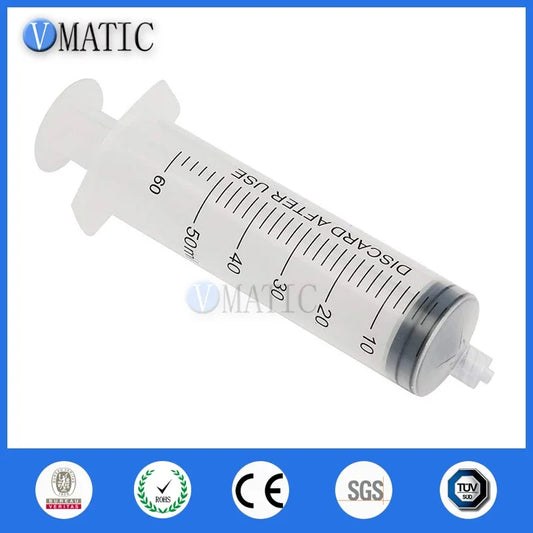 Free Shipping Quality 5Pcs 60ml Luer Lock Syringe Luer Lock Tip Plastic Syringe 60cc