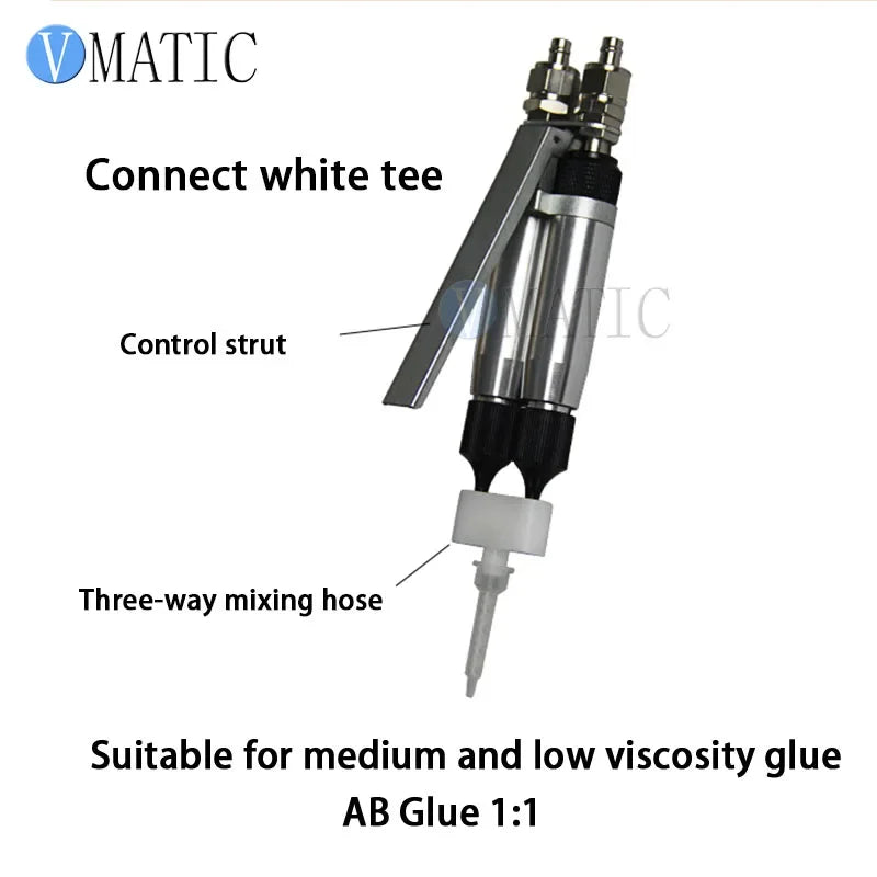 Free Shipping Ab Component Epoxy Dispensing Valve Pneumatic Flow Control Glue Dispensing Manual Two Liquid Dispensing Valve