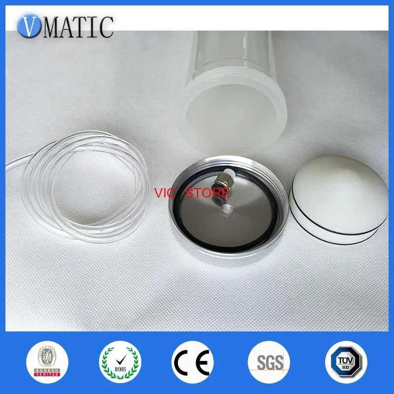Quality Thickened Explosion Luer Lock Pneumatic Syringe Barrel 500 Ml / Cc With Adapter Piston And Tube