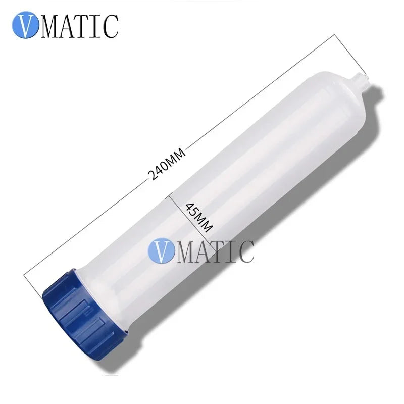 Free Shipping Thickening Explosion Proof 200cc/ml Helix Luer Lock Dispensing Pneumatic Syringe Barrel With Adapter