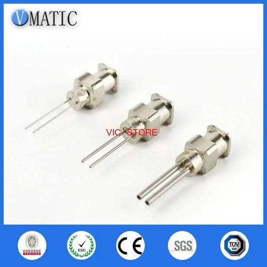 12-Pack Dual Tip Dispensing Needles | Stainless Steel 12.7mm(1/2") for Adhesive & Cosmetics | Luer Lock Fast Ship