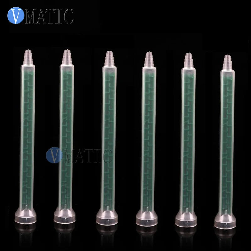 High Quality 10pcs Resin Static Mixer MC08-32 Mixing Nozzles for Duo Pack Epoxies Green Color