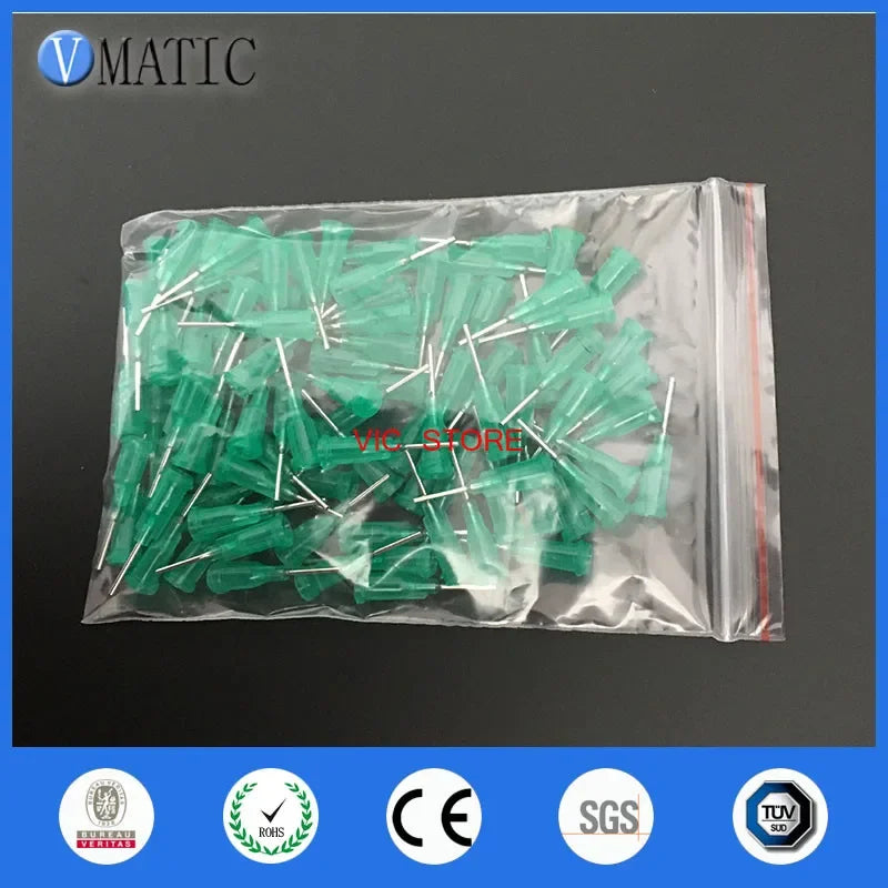 Free Shipping High BestSelling 100Pcs/Bag 18G Green Color Dispensing Needles Stainless Steel Tips 1/2 Inch