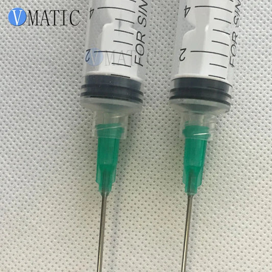 Free Shipping Non Sterilized 5Pcs 10Cc/Ml Plastic Syringe + 5Pcs 18G 1'' Length Dispensing Needles + 5Pcs Syringe Cap/Stopper