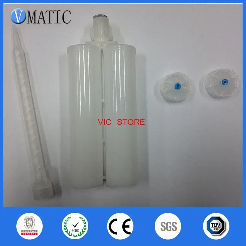 Free Shipping 400ml 400cc Two Component Plastic Cartridge Gun 1:1 Set