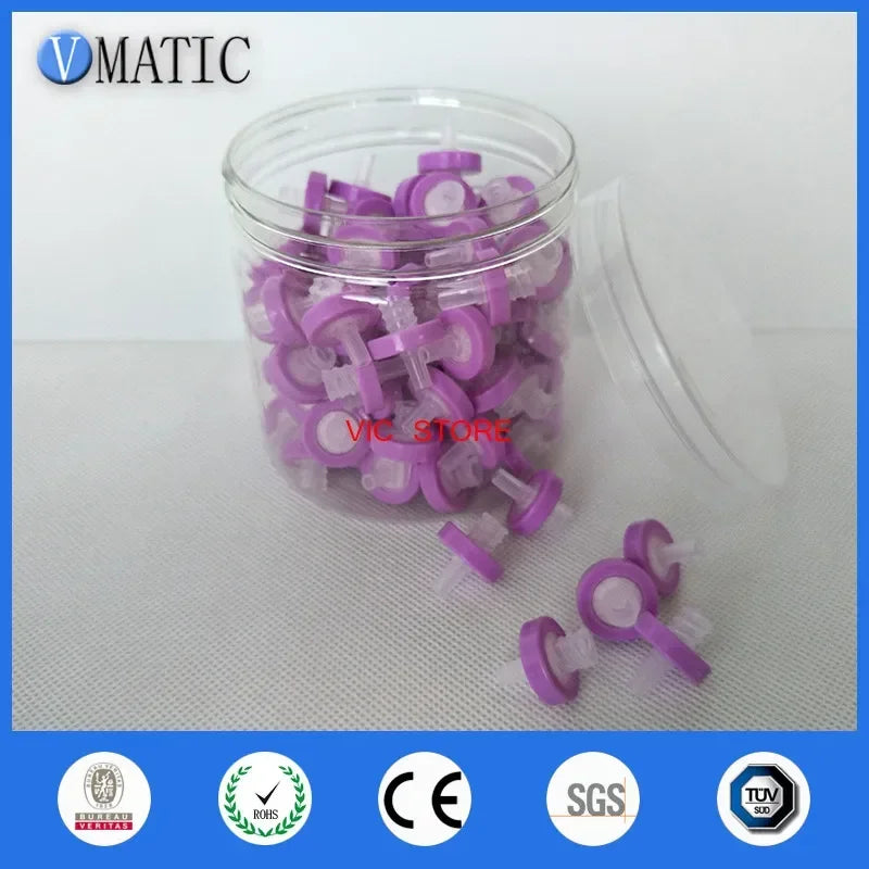 Lab-Grade 0.45μm Nylon Syringe Filter | 13mm for HPLC & Organic Solvents (100-Pcs)