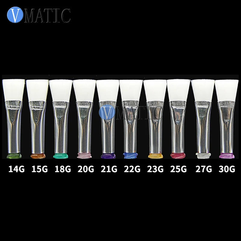 Free Shipping 18G Dispensing Needle Brush Double Screw Thread EFD Soft Brush Flat 11mm Mouth Glue Dispenser Needle Brush