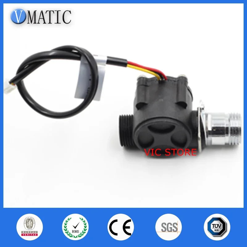 Free Shipping Vertical Installed Sensors 80c Small Rate VCA168-1 Electronic Water Ventilator G1/2 Hall Effect Flow Sensor