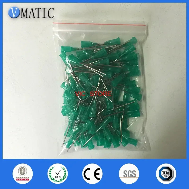 18G Industrial Blunt Dispensing Needles 100PCS | 1" Stainless Steel Tips for SMT Free Shipping