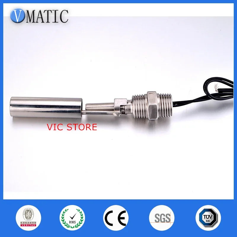 Free Shipping VCL12 Stainless Steel 90 Degrees Side Mount Magnetic Float Level Switches Sensors
