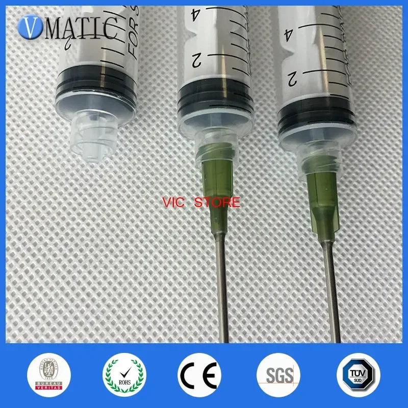 Free Shipping 10Sets 100mm Length 14G Dispensing Needle + 10cc/ml Plastic Manual Syringe