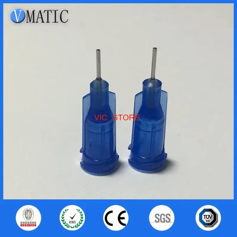 100PCS 22G 1/4" Blue Anodized Syringe Needles | Luer Lock Stainless Tips for Epoxy / Pet Care Free Shipping 