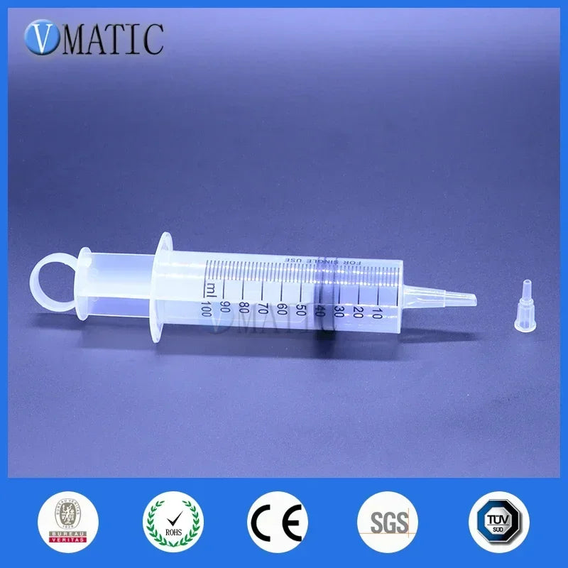Free Shipping Large Big Giant 100ml/cc Syringe Big Mouth + PVC Tube Glue Dispensing Syringe