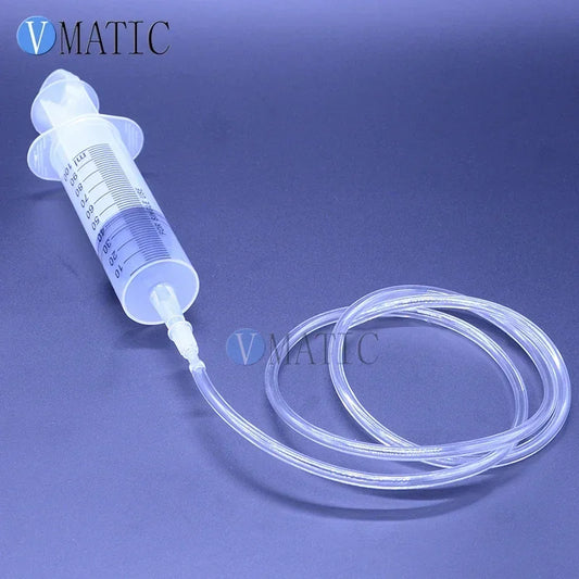 100ml Industrial Glue Syringe Kit | Wide Mouth Dispenser + 10cm PVC Tube for Thick Adhesive/Craft Resin (Leak-Proof Design)