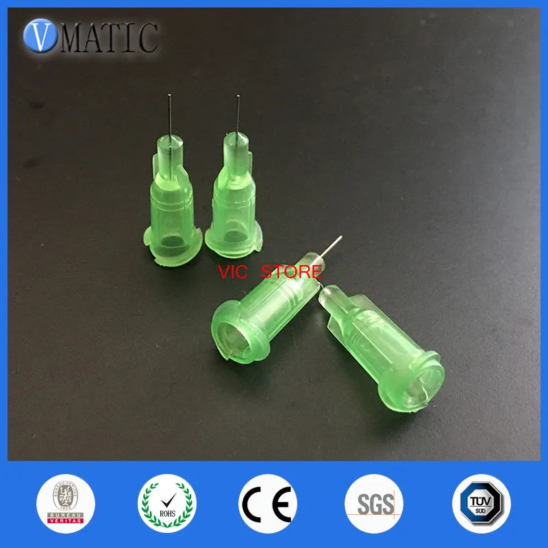 Free Shipping 100 Pcs Non Sterilized 34G 0.25'' Dispense Syringe Needle Tip / Glue Dispensing Needle Tip 1/4 Inch