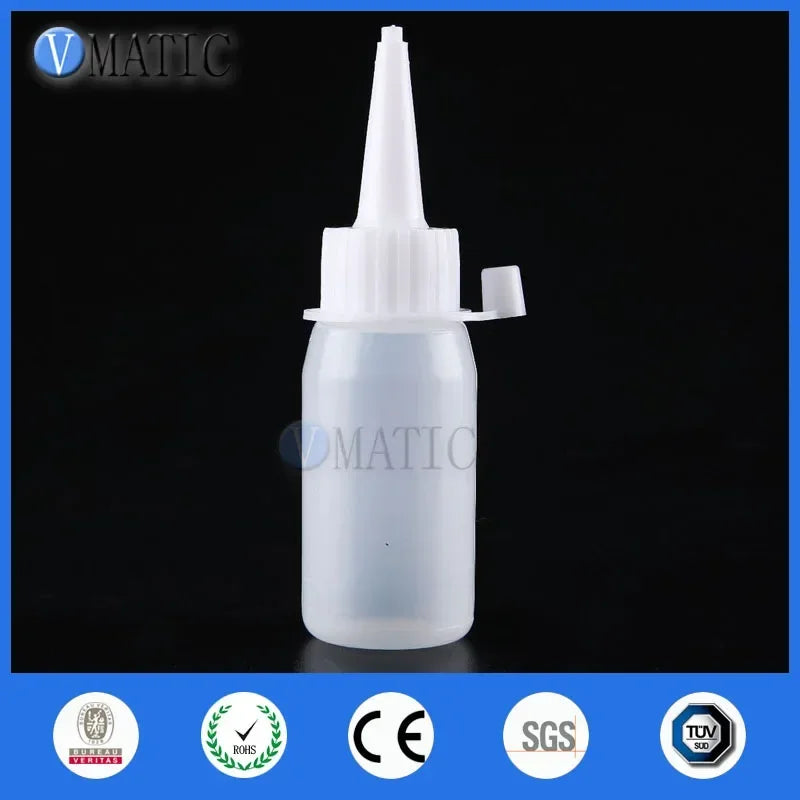 Industrial 30ml Squeeze Bottle 2-Pcs | Chemical-Resistant Adhesive Container for Glue Dispensing (LDPE, Dropper Tip) Free Shipp