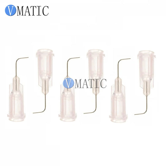 Free Shipping 100Pcs 27G Clear 0.5'' Tubing 90 Degree Bent Dispense Needle Tips 1/2 Inch