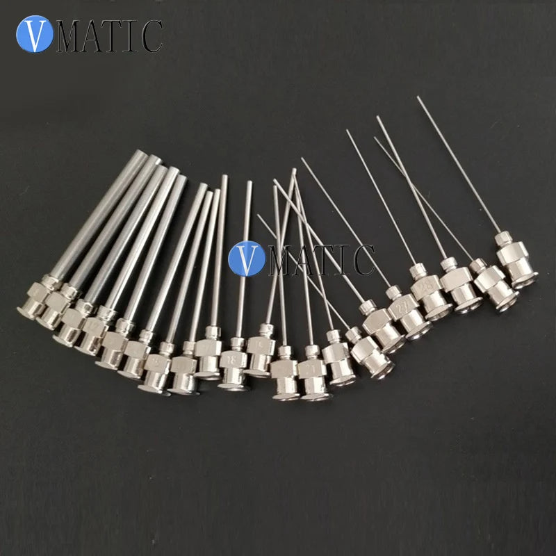 High Quality 12Pcs High Precision All Metal Needle Tube Length 75mm Stainless Steel Blunt Dispensing Syringe Needles