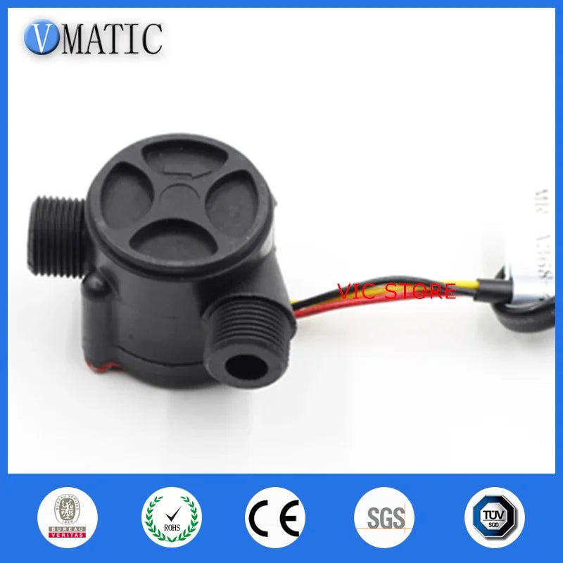 Free Shipping VCA368-4 Electronic Plastic In-line Water Flow Meter Sensor Switch
