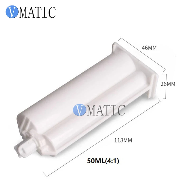 Free Shipping Epoxy Resin Gun Mixing Syringe 50 Cc 50 Ml 1:1 2:1 4:1 & 10:1 Ratio Plastic Glue Dispensing Cartridge