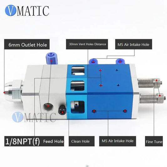 Automatic Glue Dispenser Kit | Dual Cartridge System +2×1L SS Tanks for High-Viscosity Adhesive & Auto Repair Fast Ship