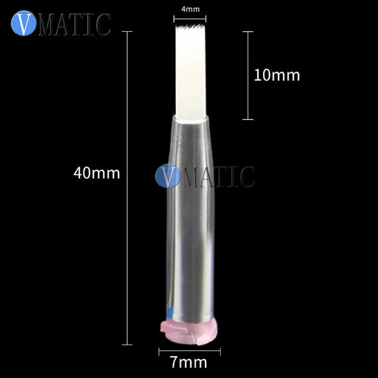 Free Shipping 20G Dispensing Double Screw Thread Needles EDF Soft Round Dia 4mm Mouth Glue Dispenser Needle Brush