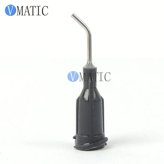 Free Shipping 19G Black 0.5'' Length 45 Degree Bend Bent Blunt End Stainless Steel Dispensing Needle Tips 1/2 Inch