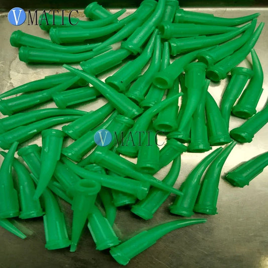18G Tapered Bend Dispensing Needles 100PCS | TT Green for SMT (Anti-Clog) | Free Shipping & Trade Assurance