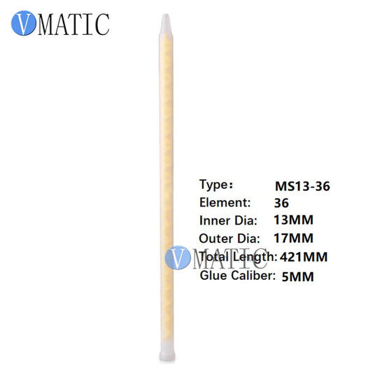 Free Shipping Resin Static Mixer MS13-36 Mixing Nozzles For Duo Pack Epoxies (Yellow Core)