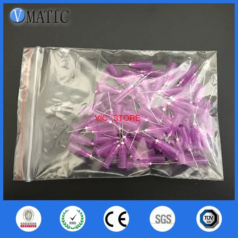 Free Shipping 100pcs 24G 0.5'' 1/2 Inch Syringe Glue / Liquid Dispensing Needle Tips