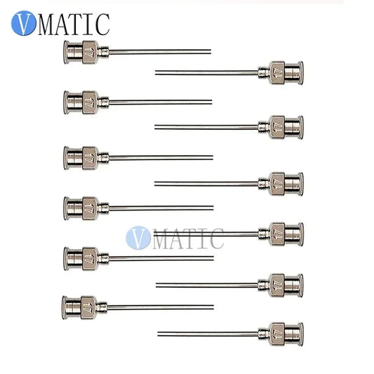 Free Shipping 12Pcs 1 Inch Tip Length 17G Metal Stainless Steel Liquid Dispenser Needles