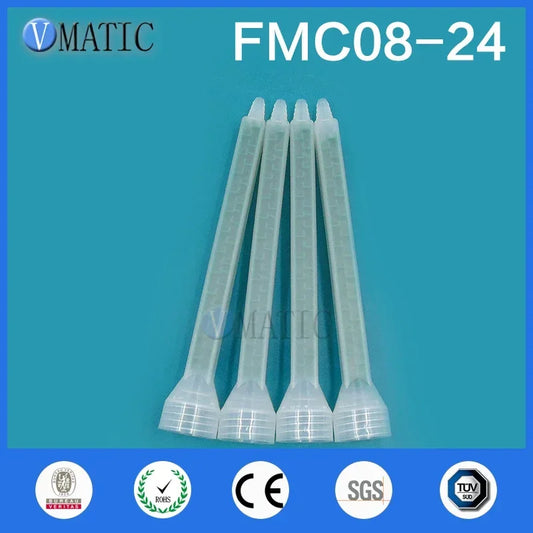 Industrial Static Mixer Nozzles FMC08-24 | 5PCS Screw-Mount Silicone Mixing Tips for Epoxy/Adhesive (Anti-Leak) Free Shipping