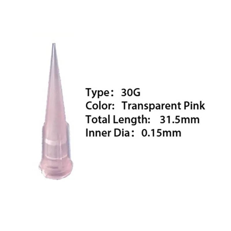 ESD-Safe Luer Lock Plastic Dispensing Needle Nozzles 8G to 32G For TT Glue Applicator Dispenser Tapered/Conical Tip X 100pcs