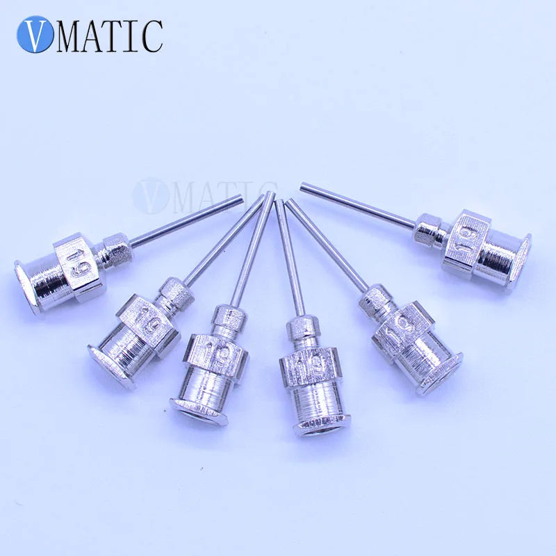 Free Shipping 1/2 Inch Tip Length 19G All Metal Blunt Stainless Steel Glue Dispensing Syringe Needles Tips 12Pcs
