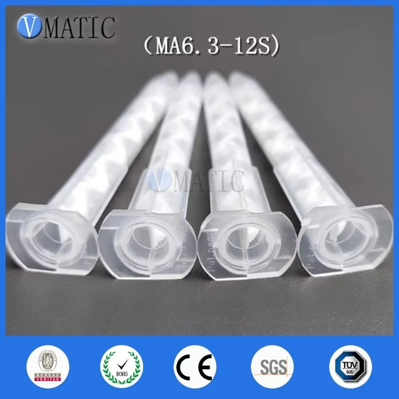 Free Shipping MA6.3-12S Resin AB Glue Static Mixer Mixing Tube Mixing Nozzle For Two Component Liquid Mixing Machine AB Glue Gun