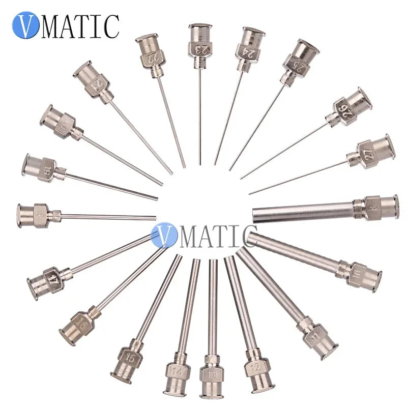 Free Shipping 12Pcs 1 Inch Length 26G Blunt Stainless Steel Glue Dispensing Syringe Needles Tips
