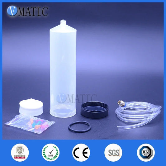 Free Shipping New Thickening Explosion Proof 300cc 300ml Helix Luer Lock Tip Dispenser Syringe Barrel With Adapter & Piston