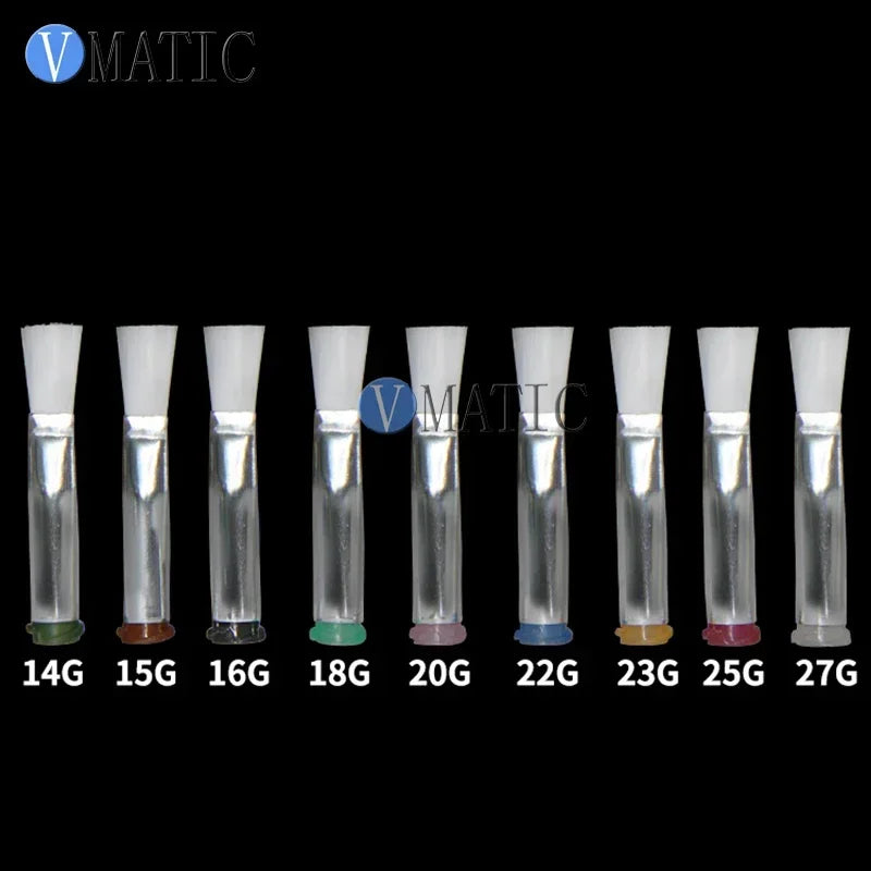 Free Shipping 20G Flat 6mm Brush Tip Needle Double Screw Thread Needles EFD Soft Flat Mouth Needle Brush