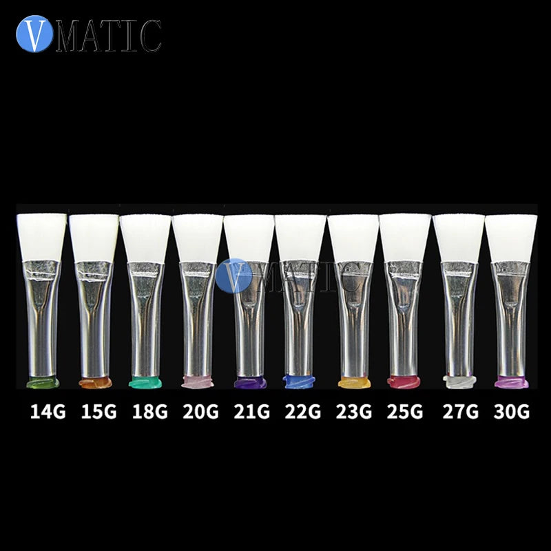 High Quality 20G Glue Dispensing Needle Brush Double Screw Thread Needles EFD Soft Flat 10mm Mouth Glue Dispenser Needle Brush