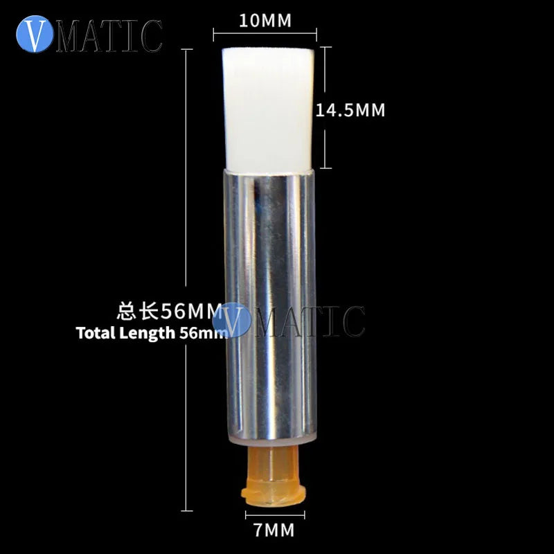 10MM White Dispensing Tip Nozzle Glue Spreading Brush Head for Dispenser Machine Atomization Viscous Liquid Application x 10pcs