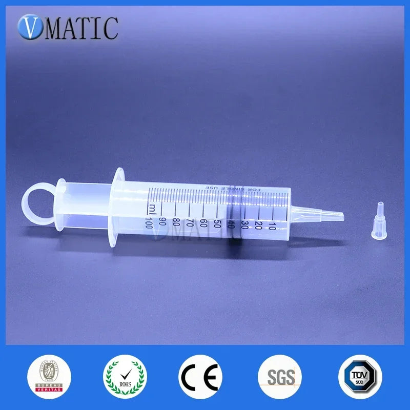 Free Shipping Large Big Giant 100ml/cc Syringe Big Mouth + PVC Tube Glue Dispensing Syringe
