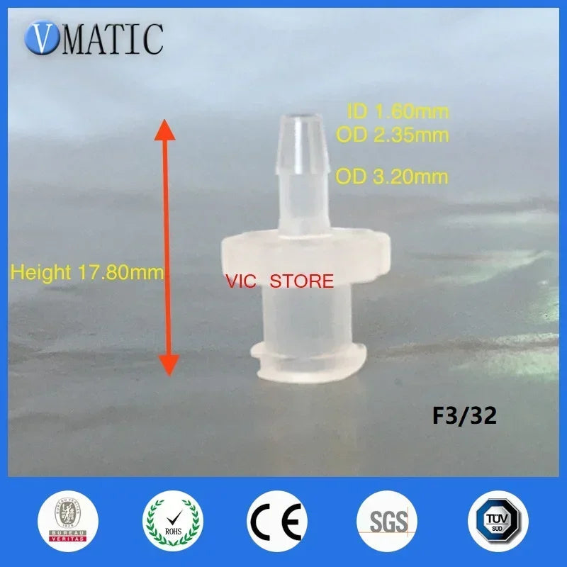 100×3.175mm Industrial Fluid Coupler ▶ PP+PTFE