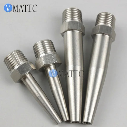 Free Shipping Stainless Steel Long Pointed Straight Jet Pressure Washer Nozzle Tip - External Thread Fast Fitting Adapter